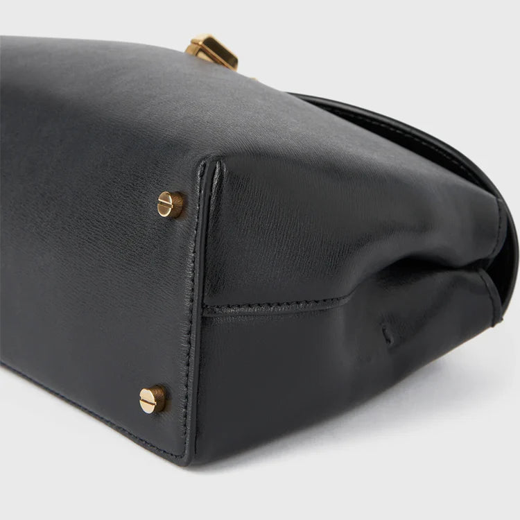 TOTEME CLUTCH LEATHER BLACK GOLD