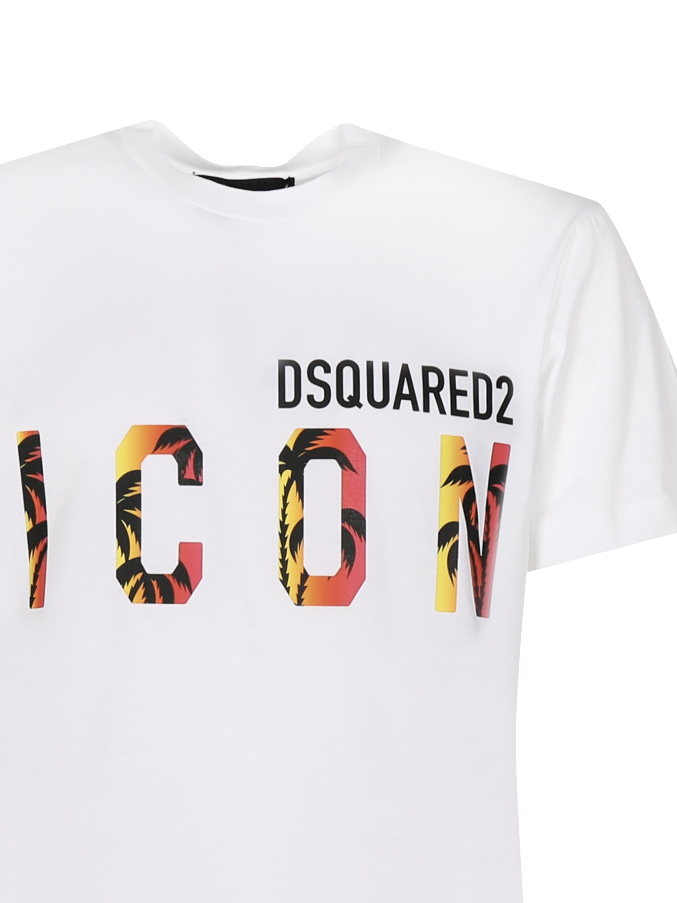 DSQUARED T-SHIRT LOGO ICON SUNSET