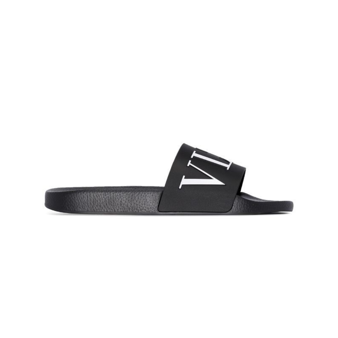 Sandalo Slider Valentino con Logo VLTN Uomo in Gomma