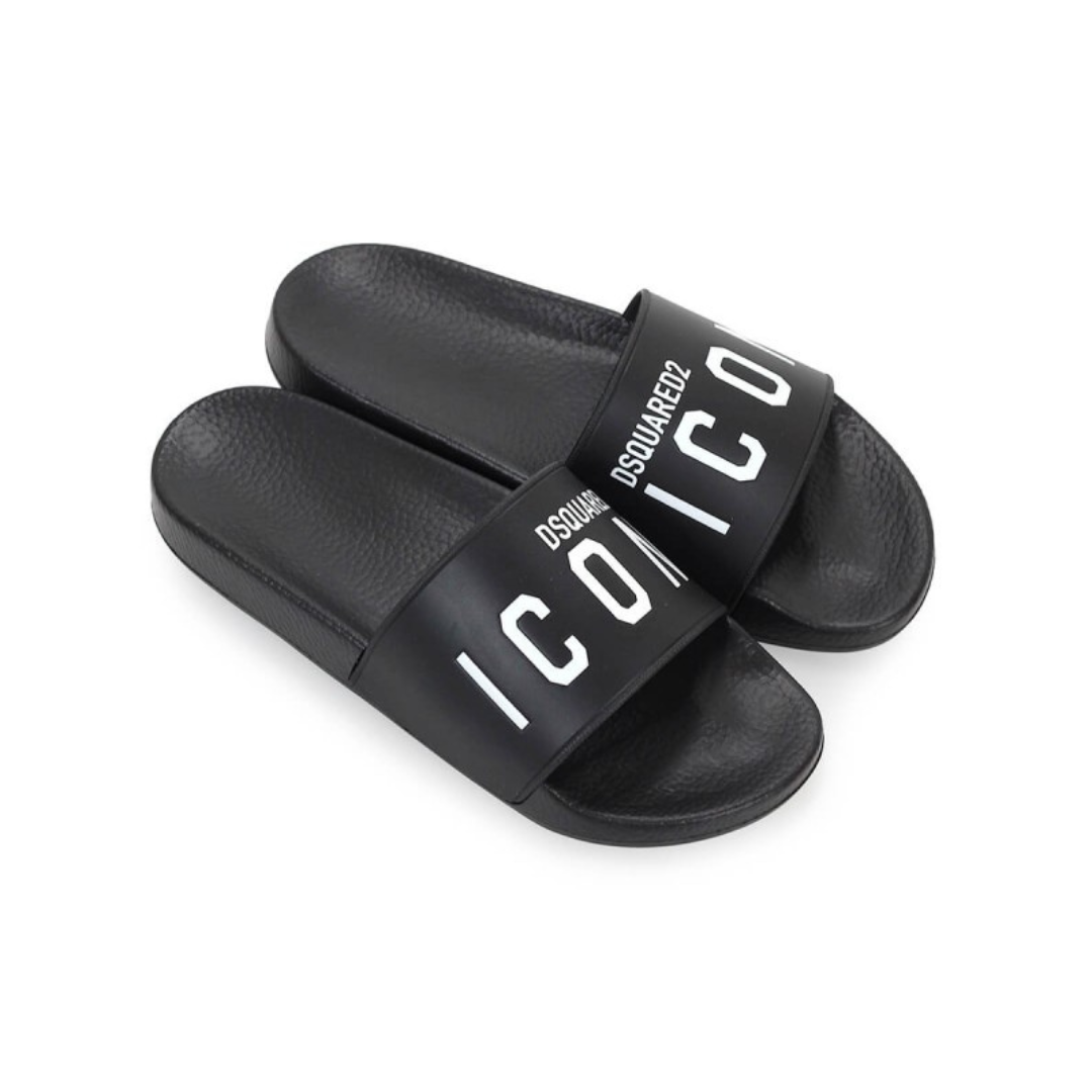 Sandalo Dsquared2 Uomo Logo Icon Nera