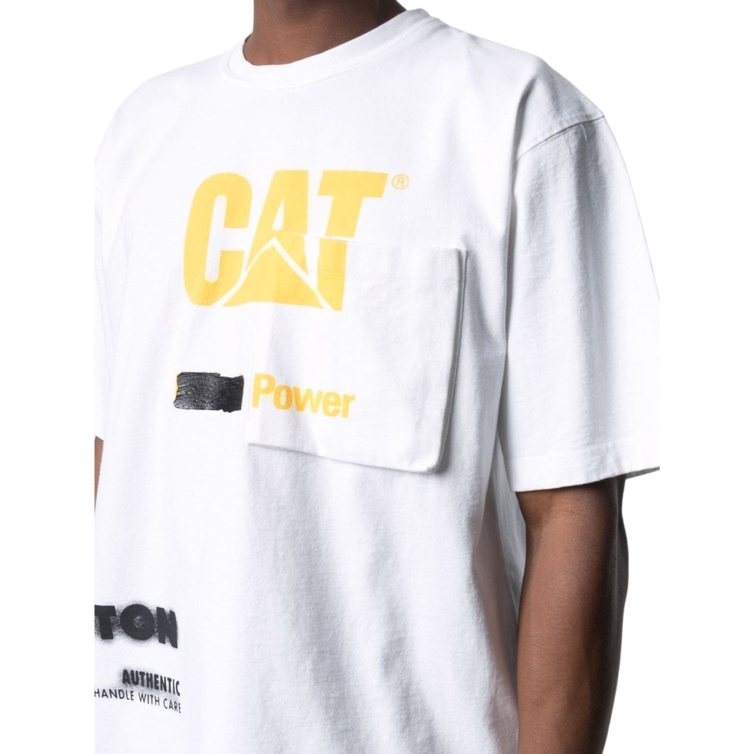 T-shirt x HERON PRESTON Uomo Bianca con logo Caterpillar