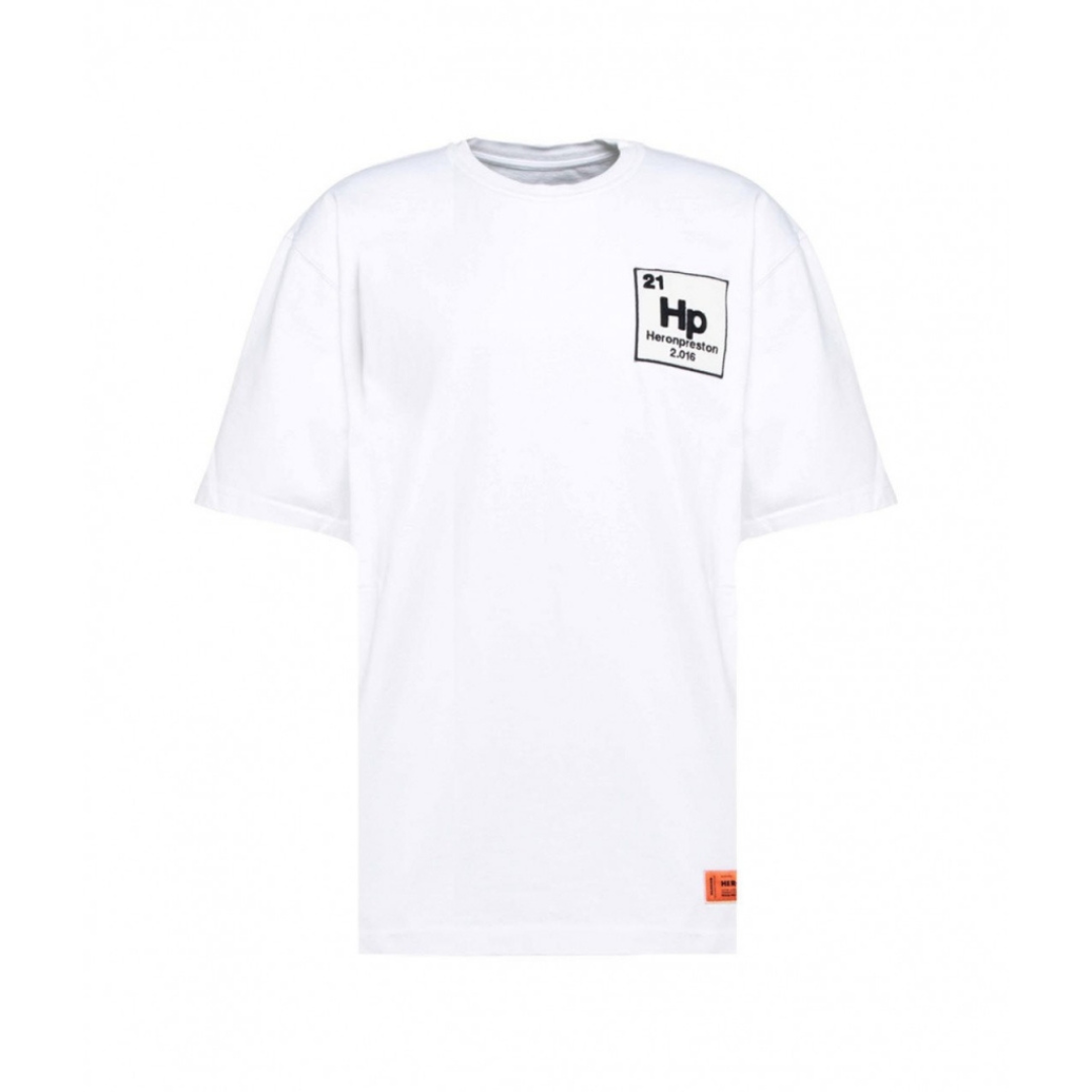 T-Shirt HERON PRESTON con patch Logo Nero e