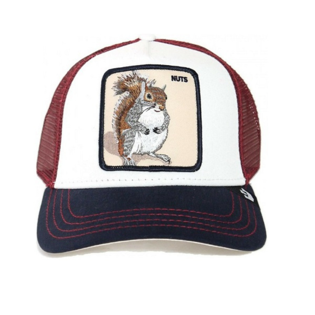 Cappello Trucker GOORIN BROS Blu/Rosso Con Patch Nuts