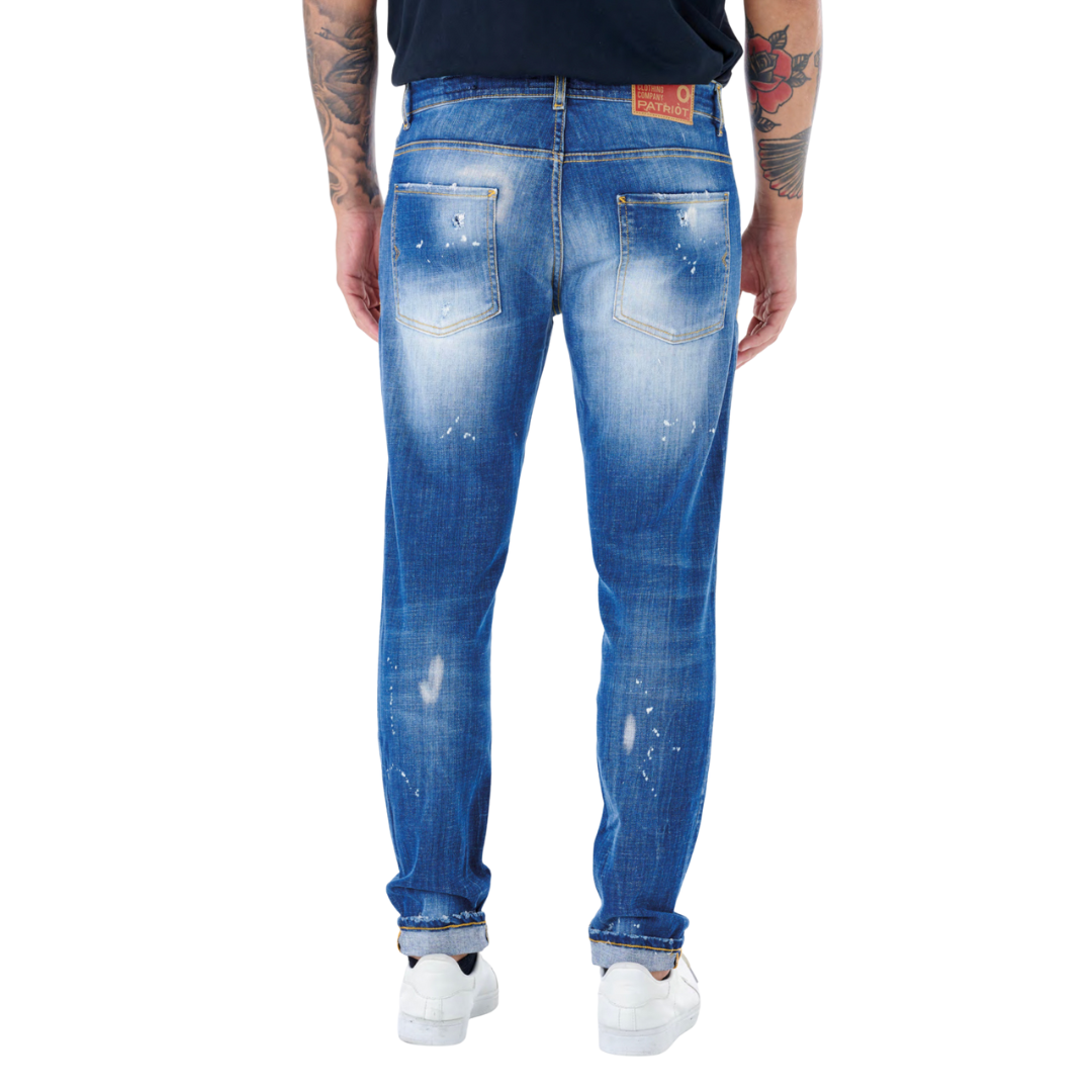 Jeans Stretch Patriòt Denim Couture Uomo Carrot Fit