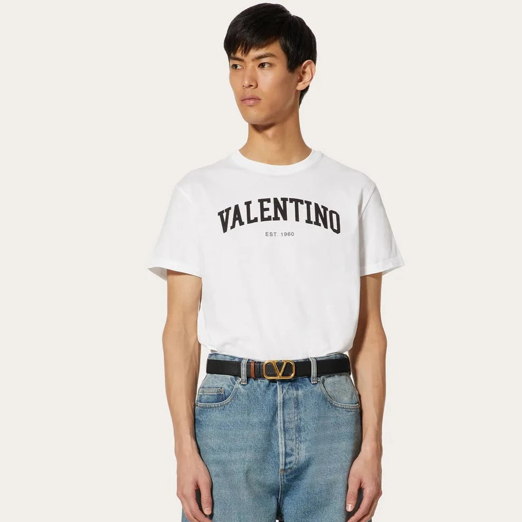 T-SHIRT IN COTONE CON STAMPA VALENTINO
