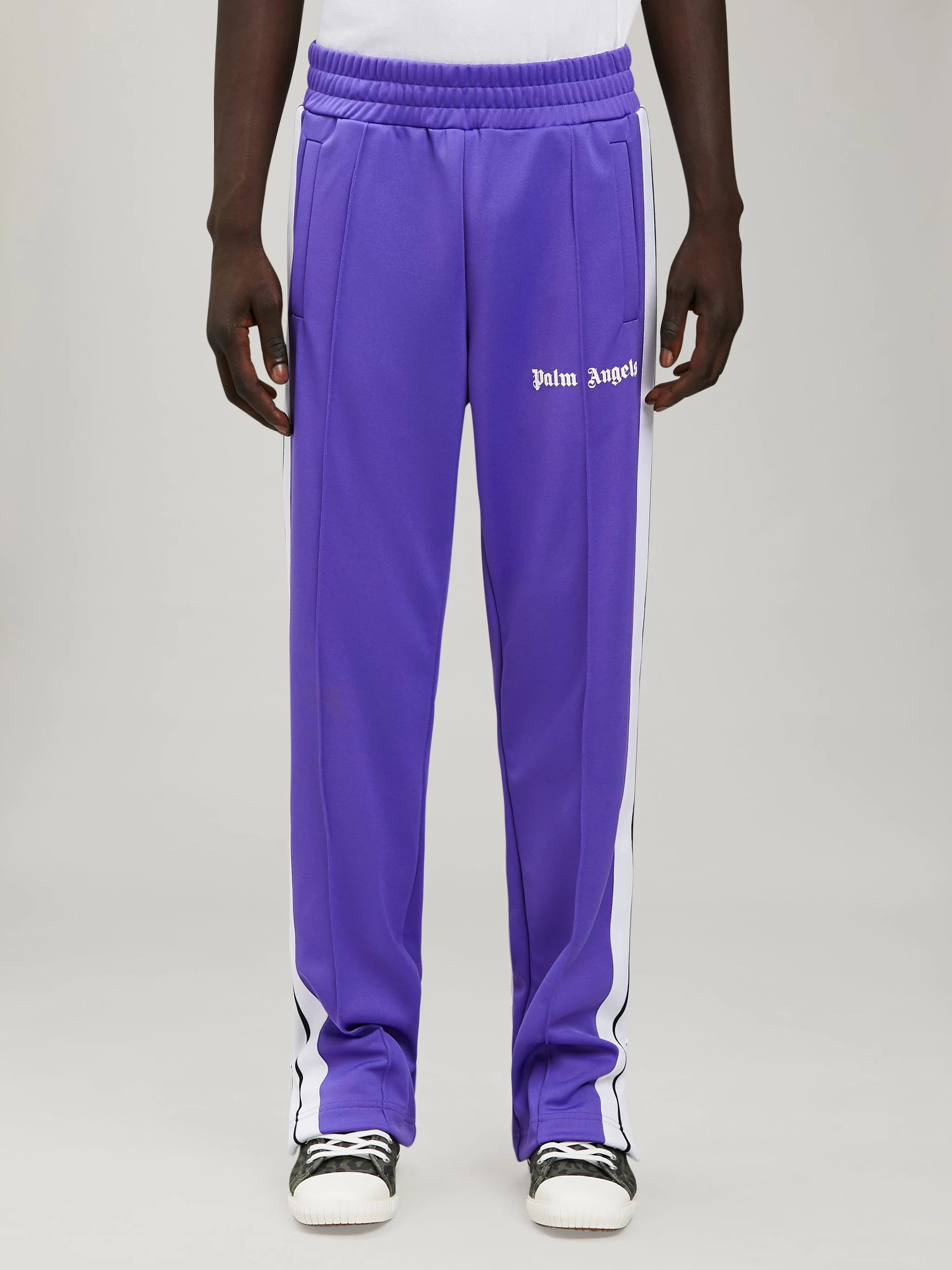 PALM ANGELS PANTALONI SPORTIVI VIOLA