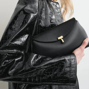TOTEME  CLUTCH LEATHER BLACK GOLD