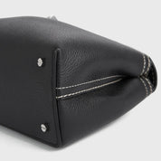 TOTEME  CLUTCH LEATHER BLACK SILVER