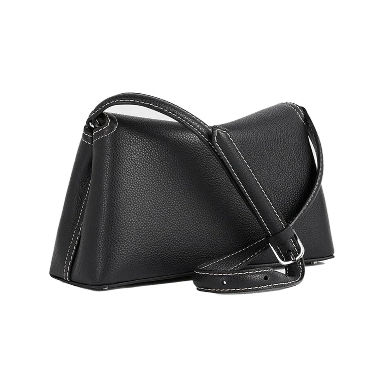 TOTEME  CLUTCH LEATHER BLACK SILVER