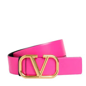 Valentino Garavani Cintura reversibile in pelle con Vlogo 4cm
