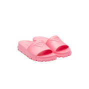 Sandali Slider Prada Donna in Gomma Rosa