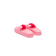 Sandali Slider Prada Donna in Gomma Rosa