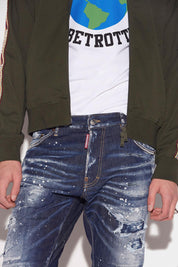 DSQUARED2 DARK RIPPED BLEACH WASH COOL GUY JEANS