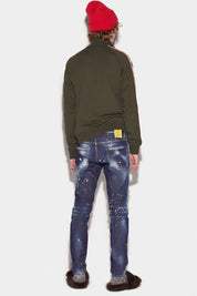 DSQUARED2 DARK RIPPED BLEACH WASH COOL GUY JEANS