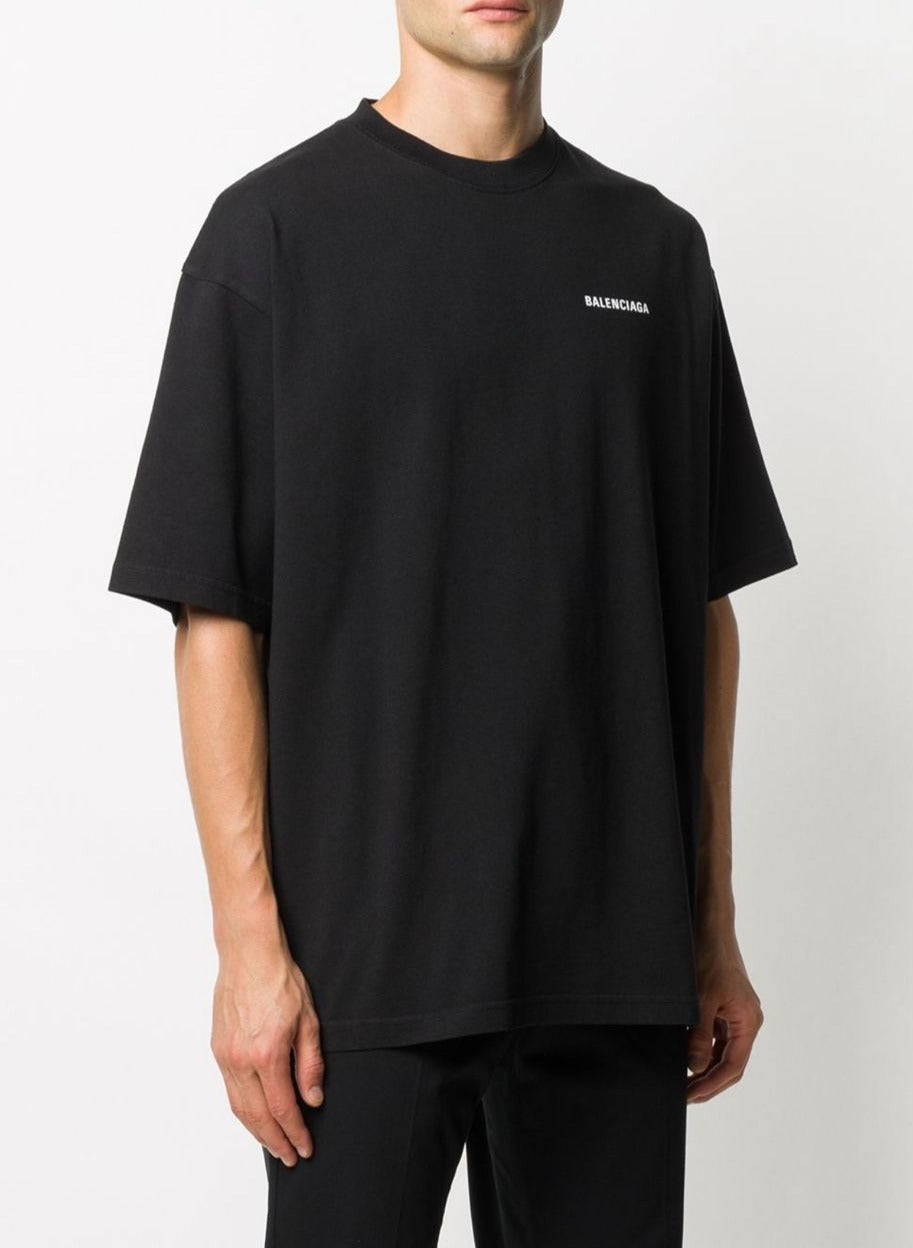 T-SHIRT LOGO MEDIUM FIT DA UOMO IN NERO