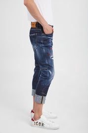 Dsquared2 DESTINATION LOVE WASH SAILOR JEANS | 470BlueNavy