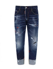 Dsquared2 DESTINATION LOVE WASH SAILOR JEANS | 470BlueNavy